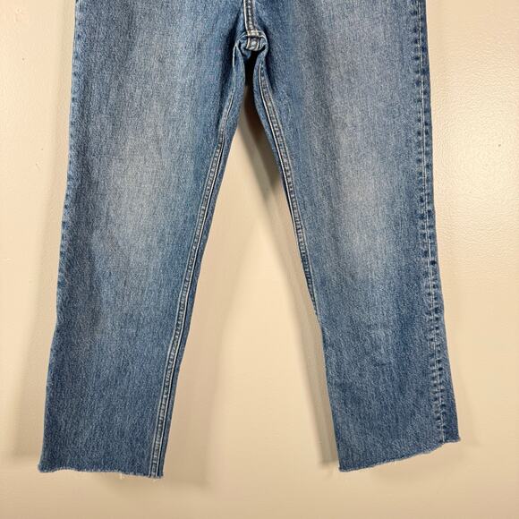 Doen High Rise Straight Leg Jeans Womens Size 23 Organic Cotton Medium Wash Blue - Picture 5 of 11